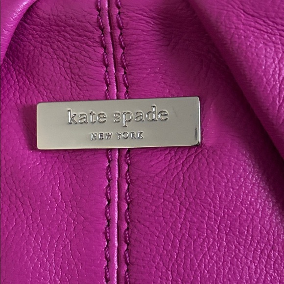 Kate Spade New York Large Fuchsia Pink Leather Satchel with strap - Picture 3 of 17